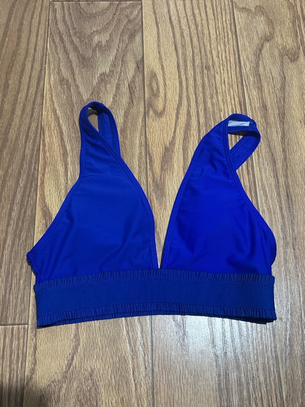 SHEIN Royal Blue Triangle Bralette Bikini Top